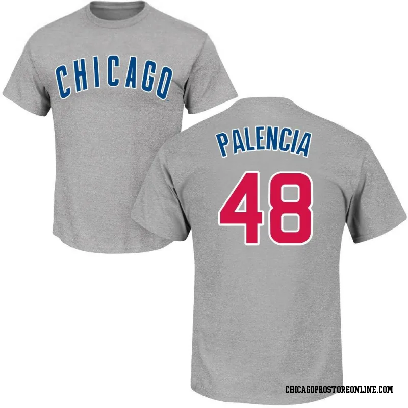 Gray Men's Daniel Palencia Chicago Cubs Roster Name & Number T-Shirt