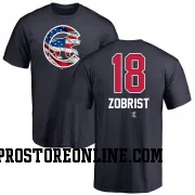 Navy Men's Ben Zobrist Chicago Cubs Name and Number Banner Wave T-Shirt