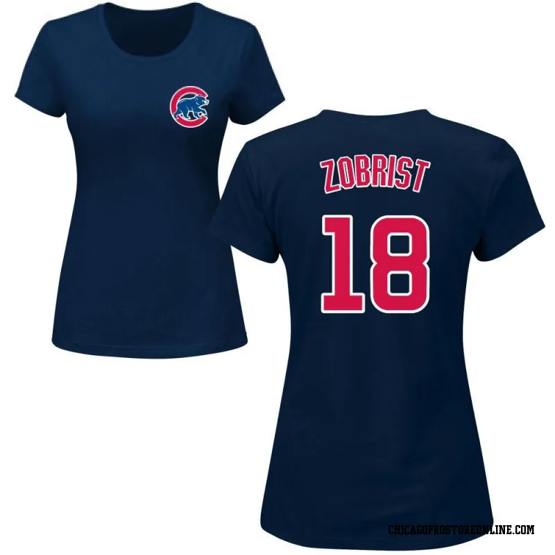 Navy Women's Ben Zobrist Chicago Cubs Roster Name & Number T-Shirt