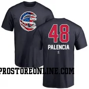 Navy Youth Daniel Palencia Chicago Cubs Name and Number Banner Wave T-Shirt