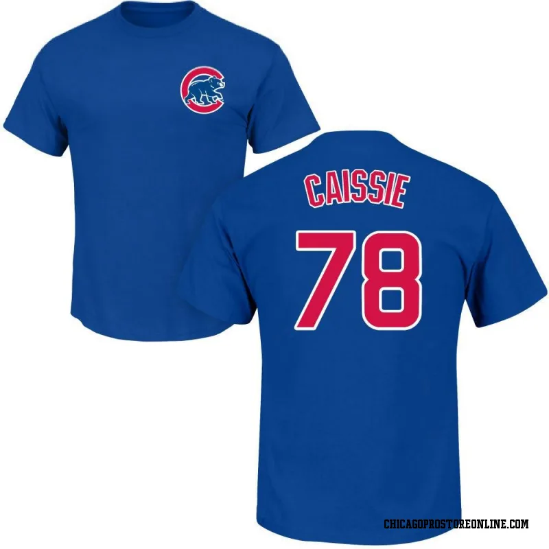 Royal Men's Owen Caissie Chicago Cubs Roster Name & Number T-Shirt