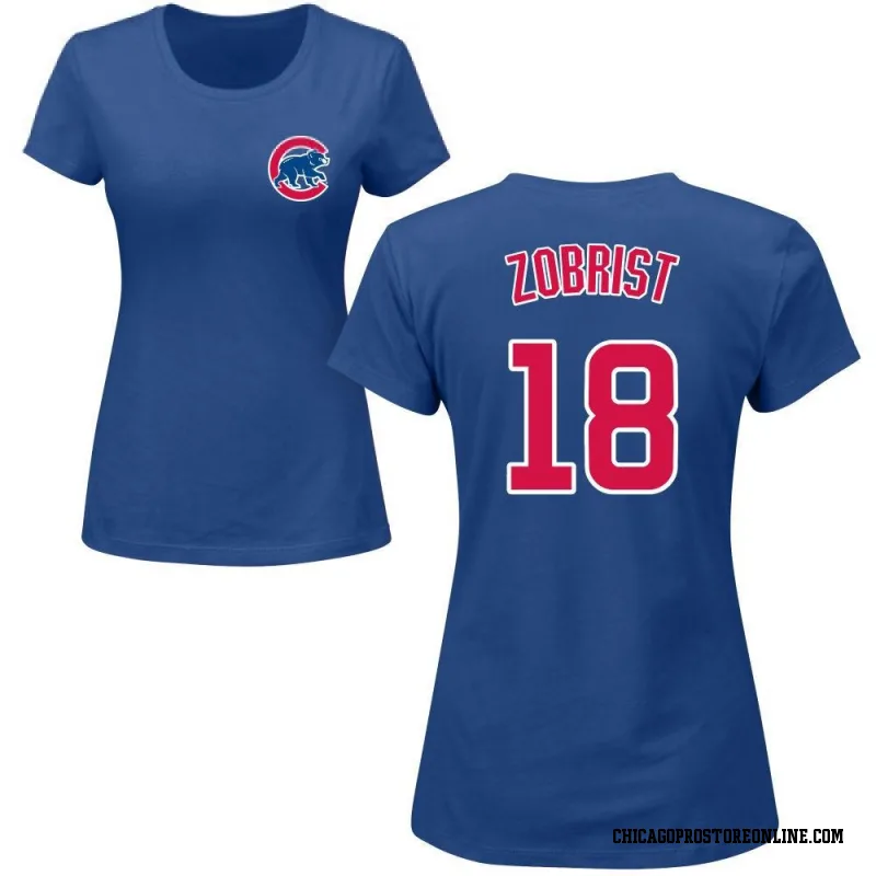 Royal Women's Ben Zobrist Chicago Cubs Roster Name & Number T-Shirt