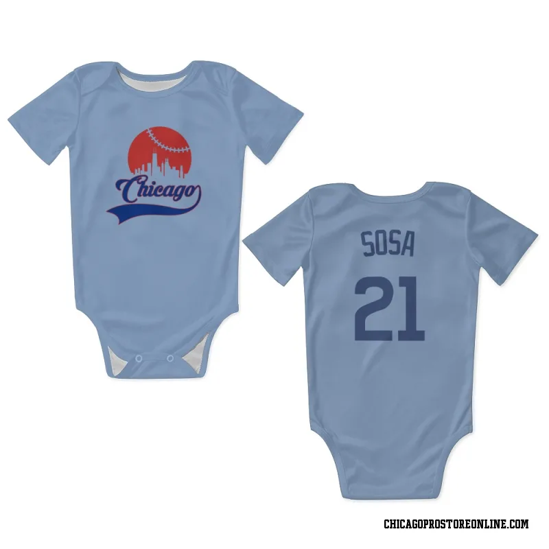 Light Blue Chicago Cubs  Sammy Sosa  Newborn & Infant Bodysuit